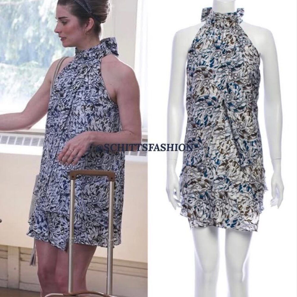 RARE! ASO Alexis Rose Proenza Schouler Floral Silk Sleeveless Dress Bow